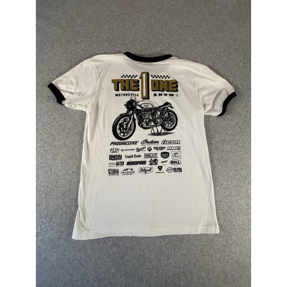 The One Motorcycle Show 2022 T Shirt Progressive Indian Motorcycle Ringer S